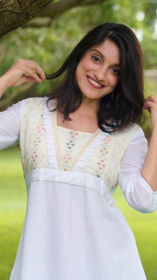 Soft Mul Cotton White Kurta image 4