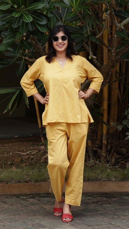 Candy Yellow Linen Co-ords image 0