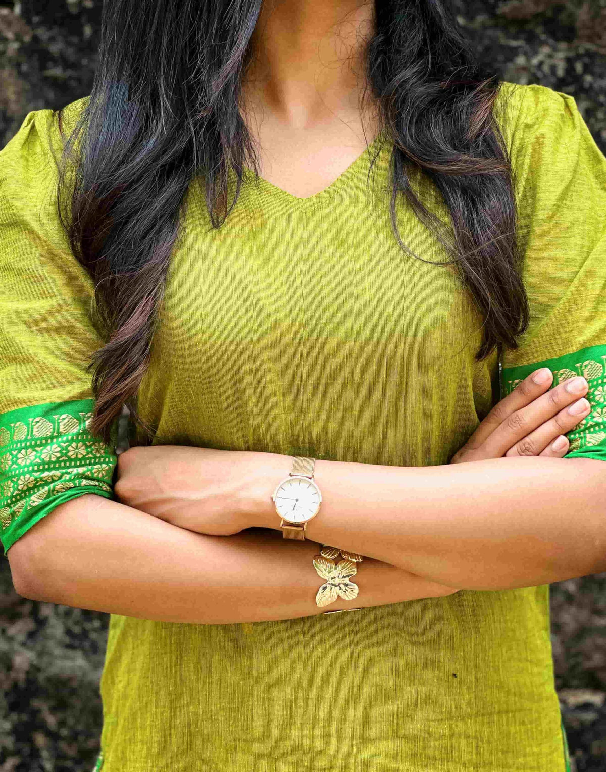 Lime South Cotton Kurti Set image 2