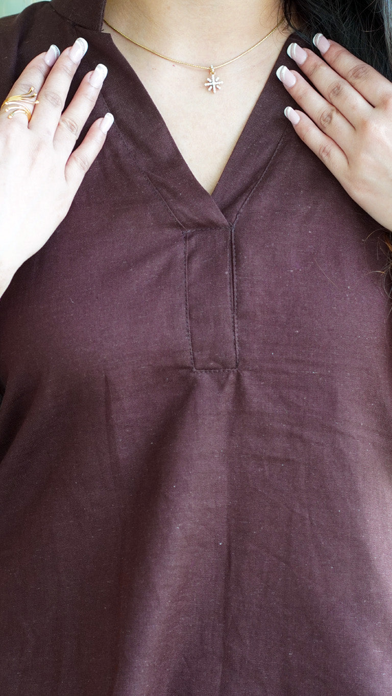 Coffee Brown Cotton Co-ords