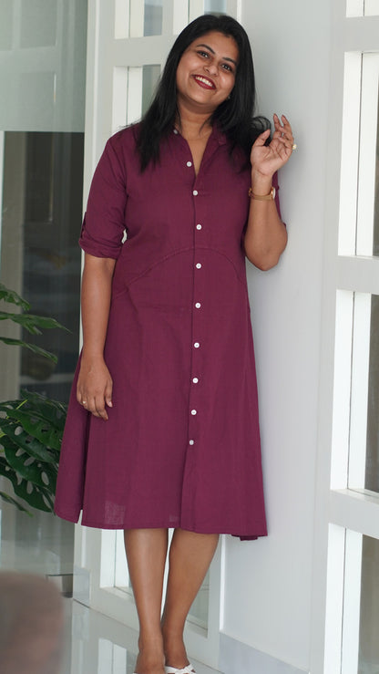 Dark wine Casual dress