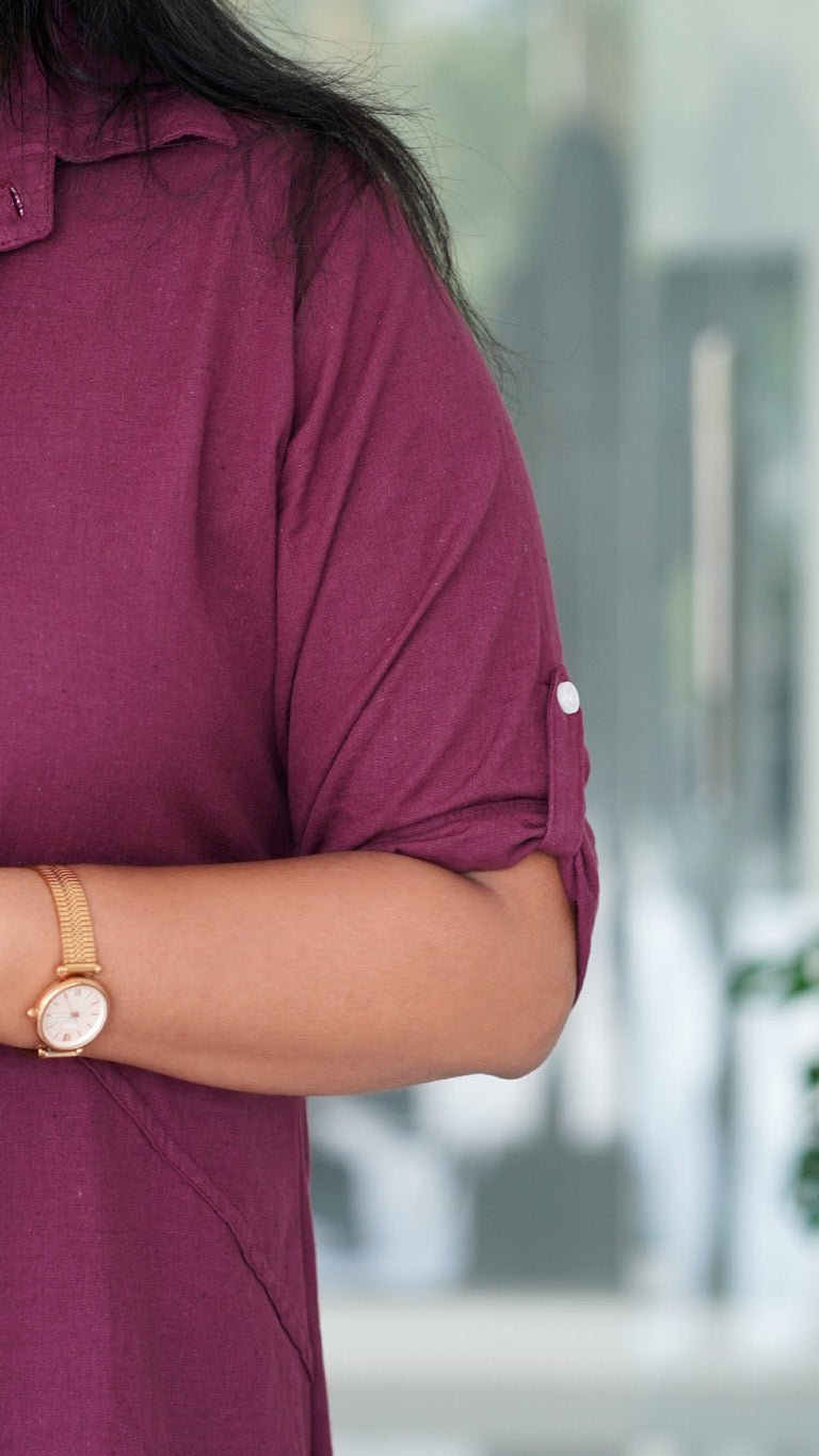 Dark wine Casual dress