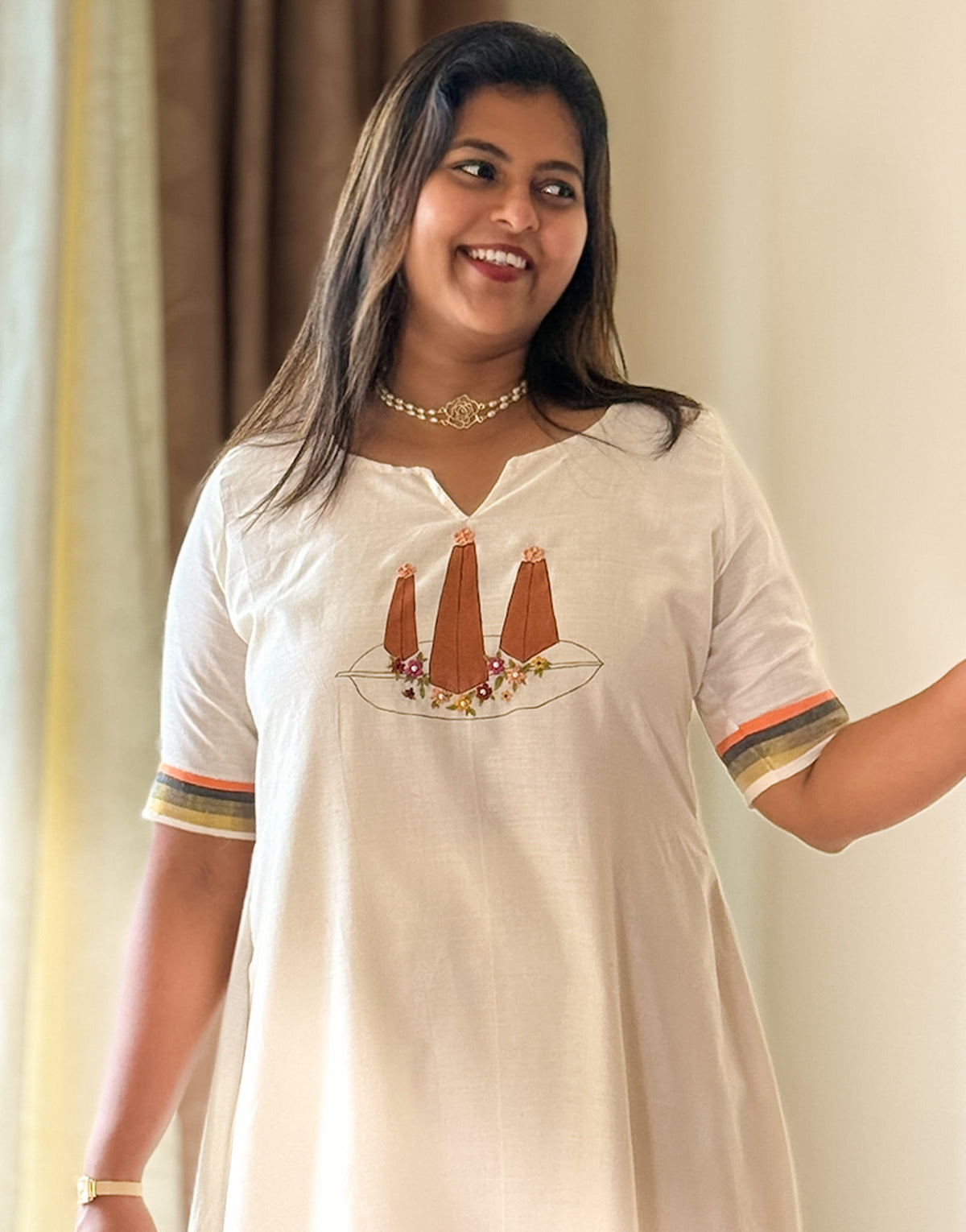 Onathappan Hand Embroidered Dress image 3