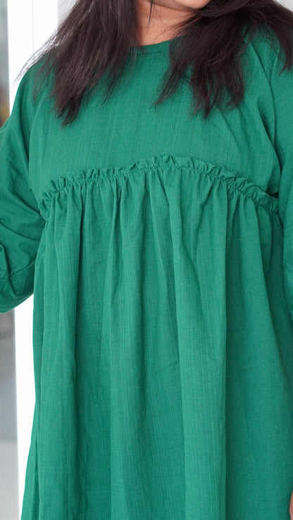 Emerald Green Casual Dress