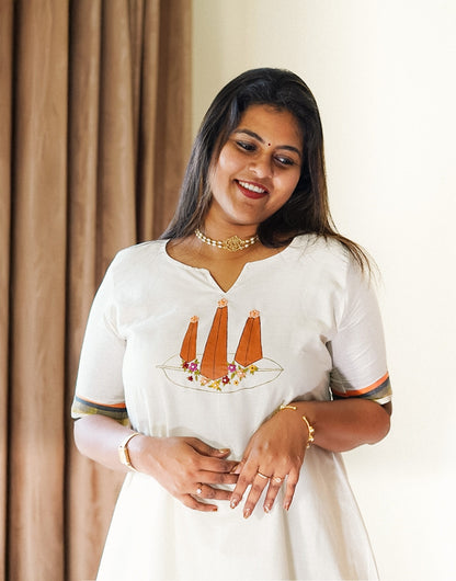 Onathappan Hand Embroidered Dress