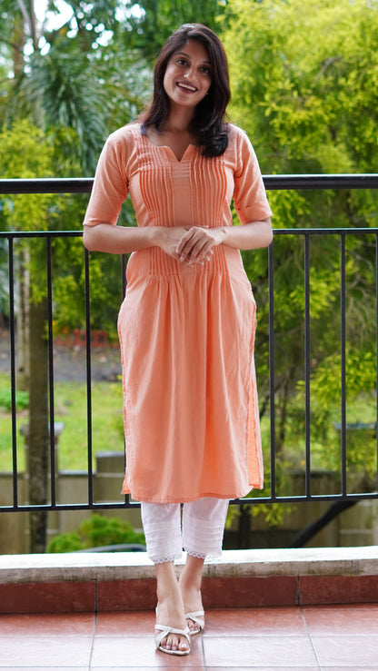 Peach Blush Casual Dress
