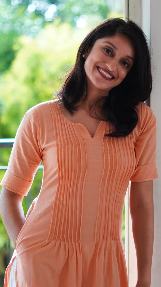 Peach Blush Casual Dress