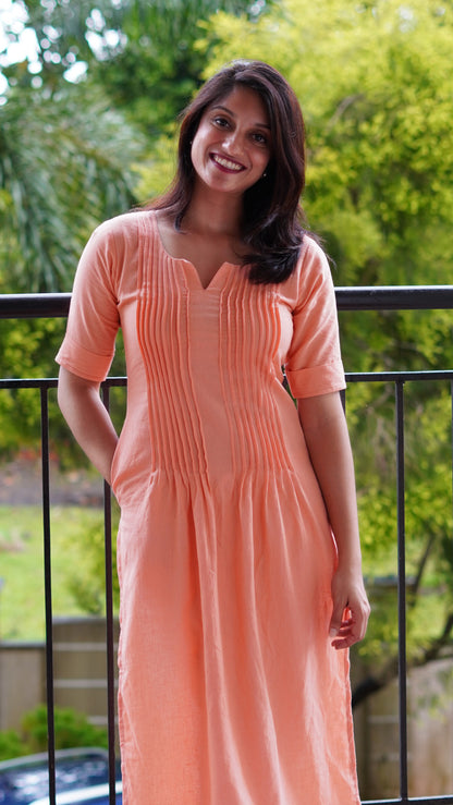Peach Blush Casual Dress