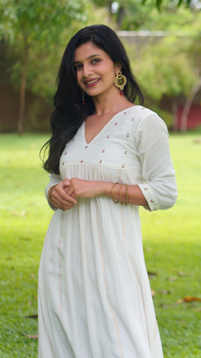 Off-White Premium Rayon Kurti