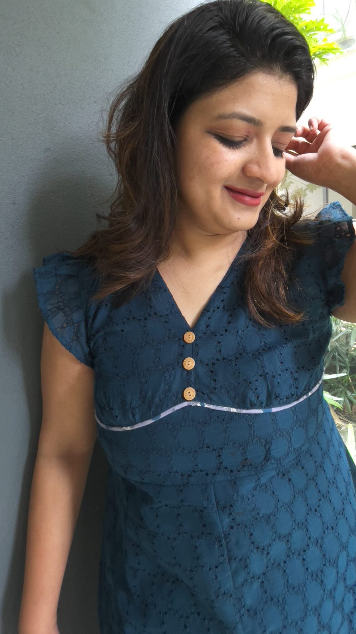 Hakoba Peacock Blue Dress