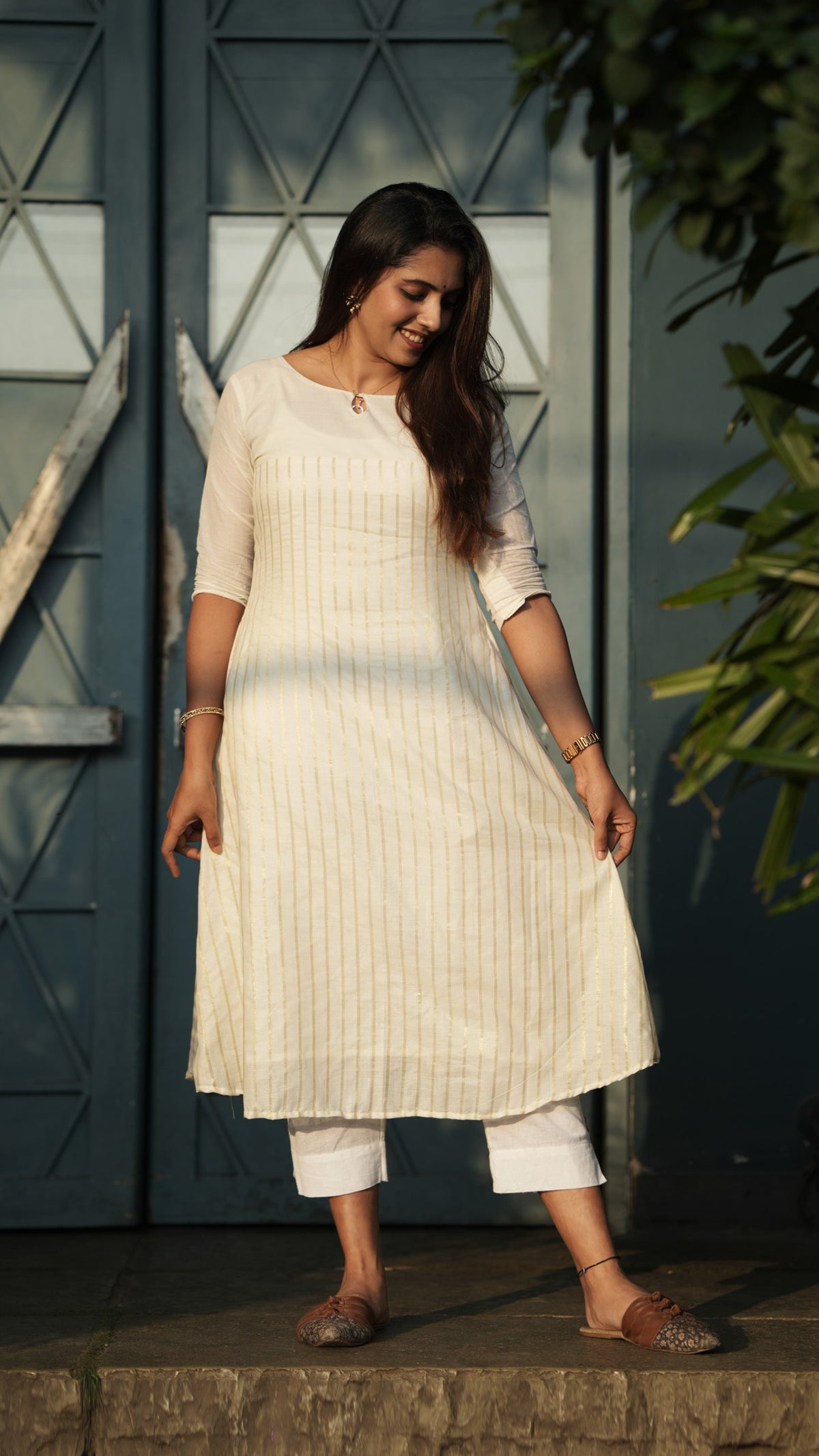 Yarned Cotton Kerala Kasav Kurta