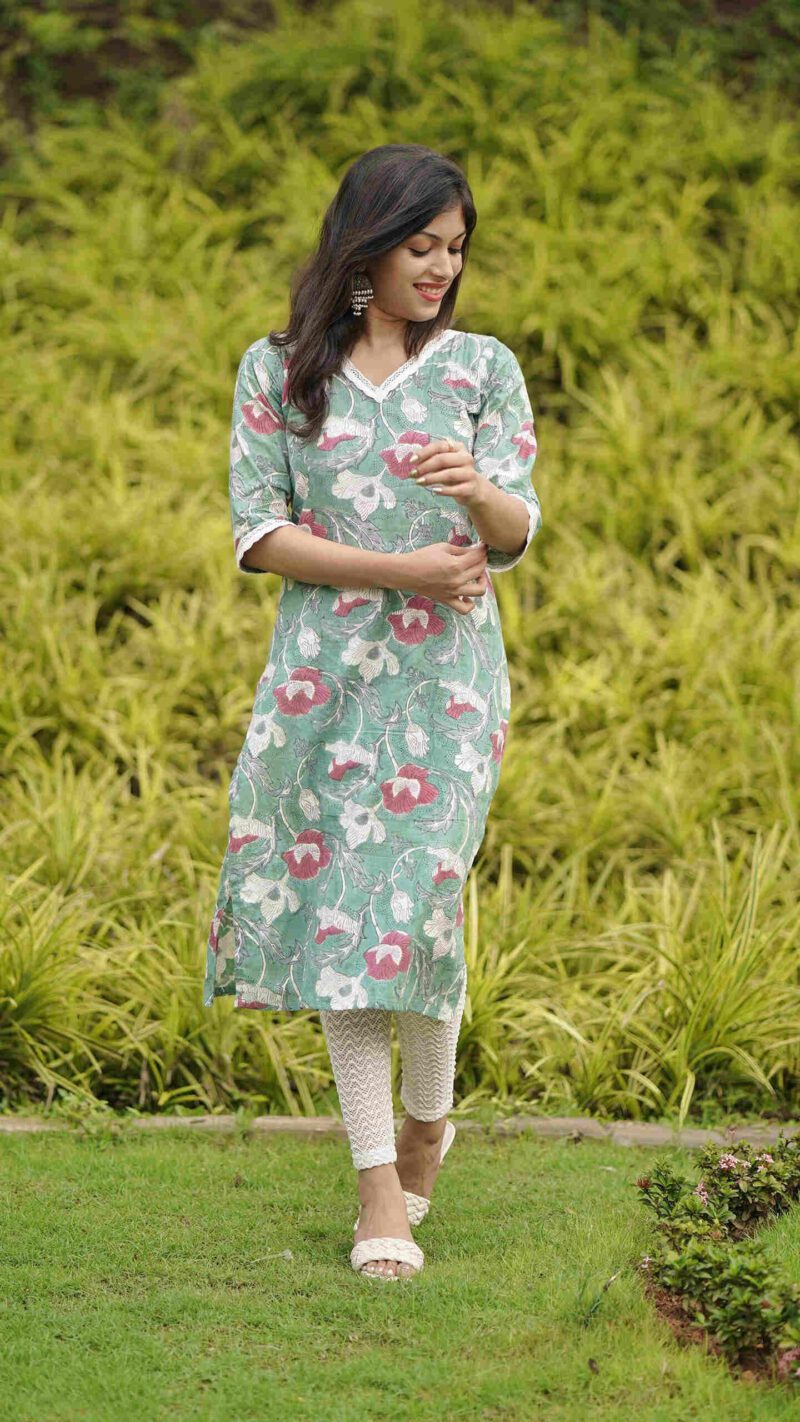 green-and-white-floral-hand-block-printed-kurti-1