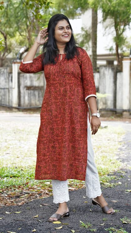 brick-red-hand-block-printed-cotton-kurti