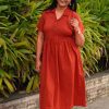 fiery-orange-cotton-dress-with-tie