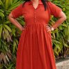 fiery-orange-cotton-dress-with-tie
