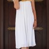 Off-white-pleated-dress-with-golden-brocade