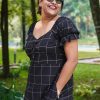 black-checkered-dress