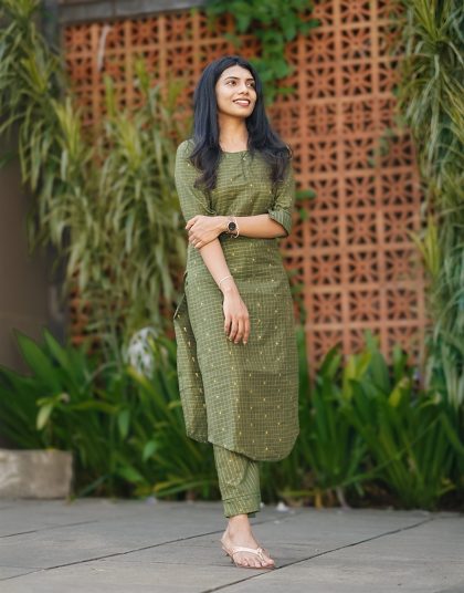 green-cotton-silk-coord-set