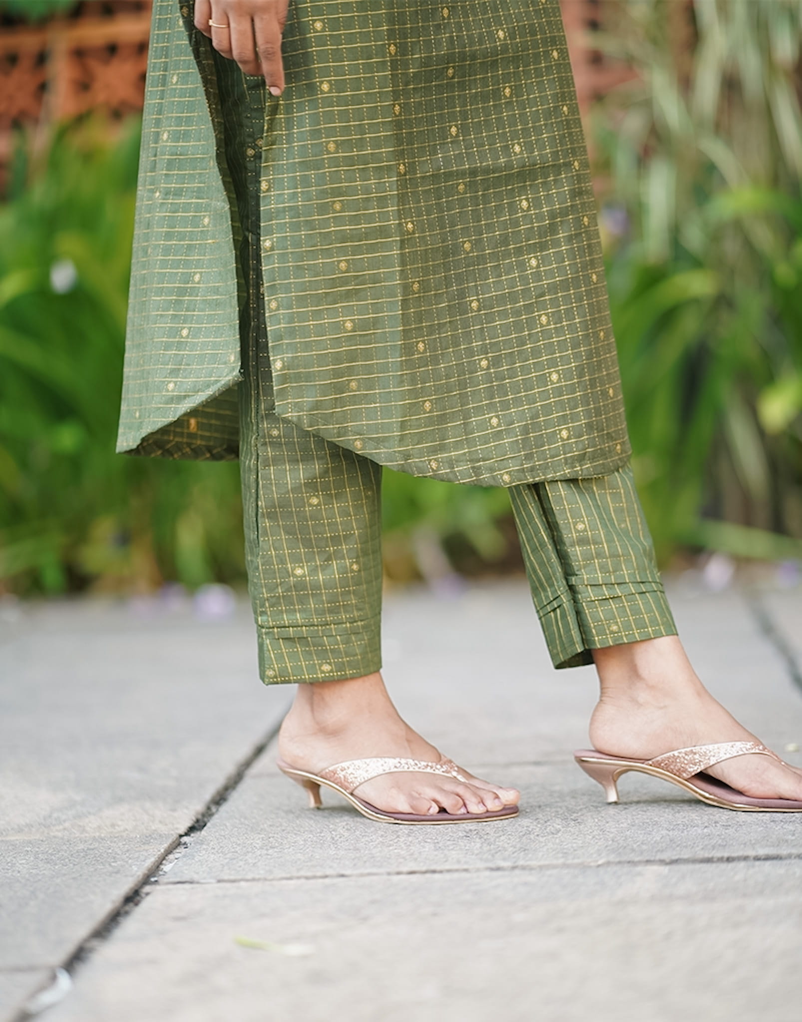 green-cotton-silk-coord-set