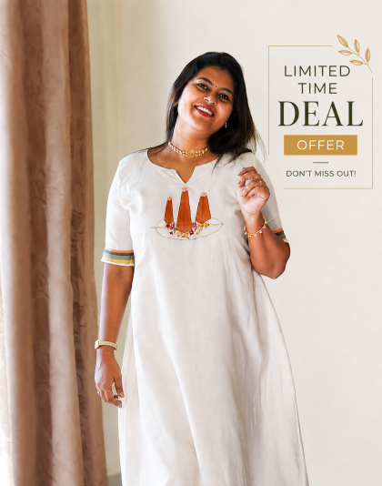 Onathappan Hand Embroidered Dress